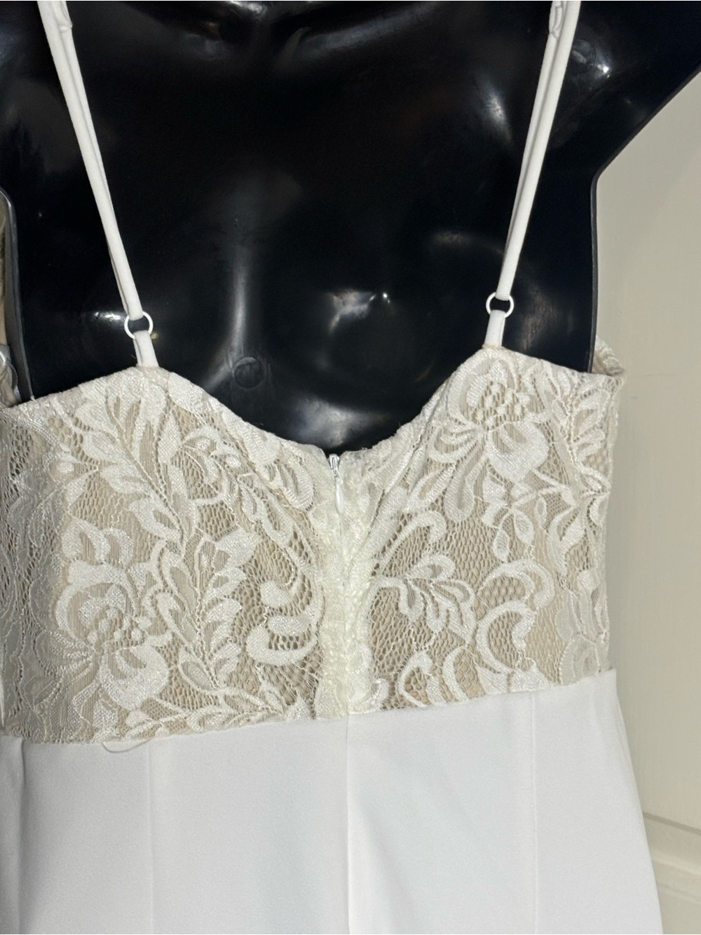 Lulus Eloquently Enticing White and Beige Lace Bustier jumpsuit - Picture 9 of 11